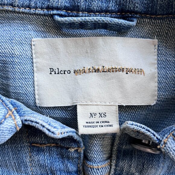 Pilcro Light Wash Denim Vest Button Front Sleeveless Jacket Size XS - Picture 2 of 4